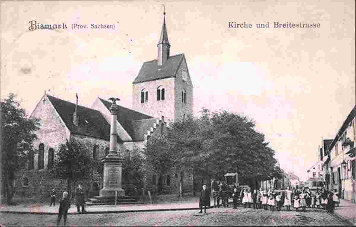 Bismark. Kirche und Breitscheidstraße, 1912