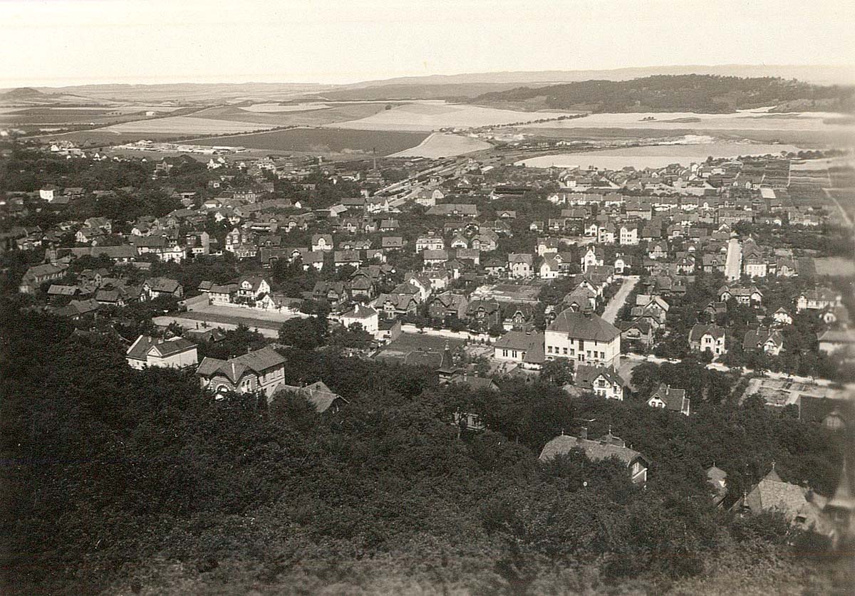 Blankenburg (Harz). Ansicht nordöstlichen Teils der Stadt, um 1940