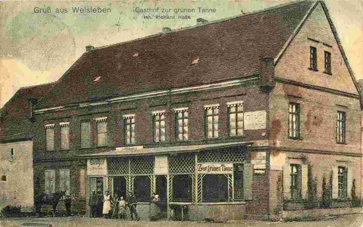 Bördeland. Welsleben - Gasthof zur grünen Tanne, 1920