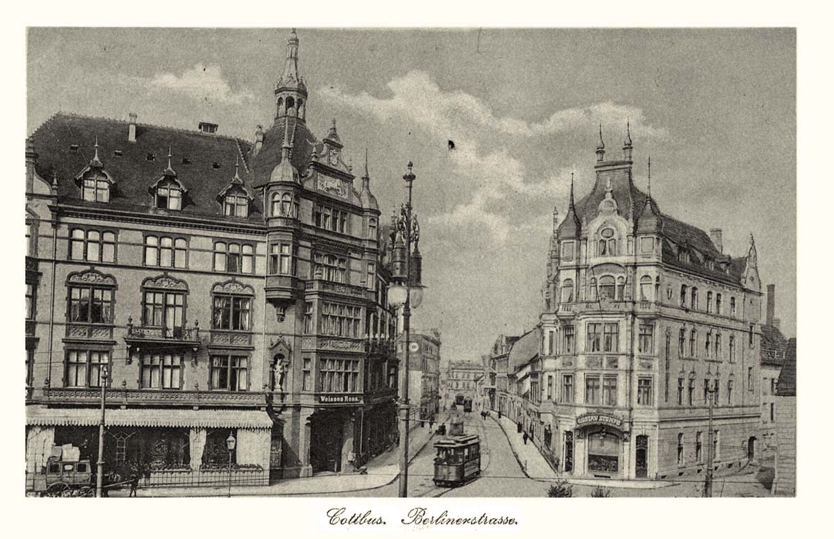 Cottbus. Berliner Straße, 1915