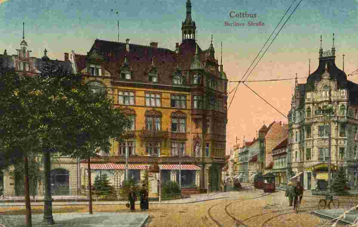 Cottbus. Berliner Straße, 1918