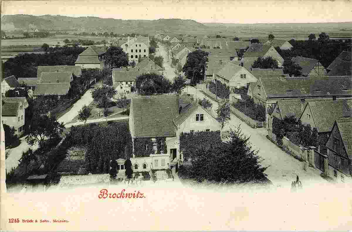 Coswig. Brockwitz - Blick auf Ortsteil, 1899