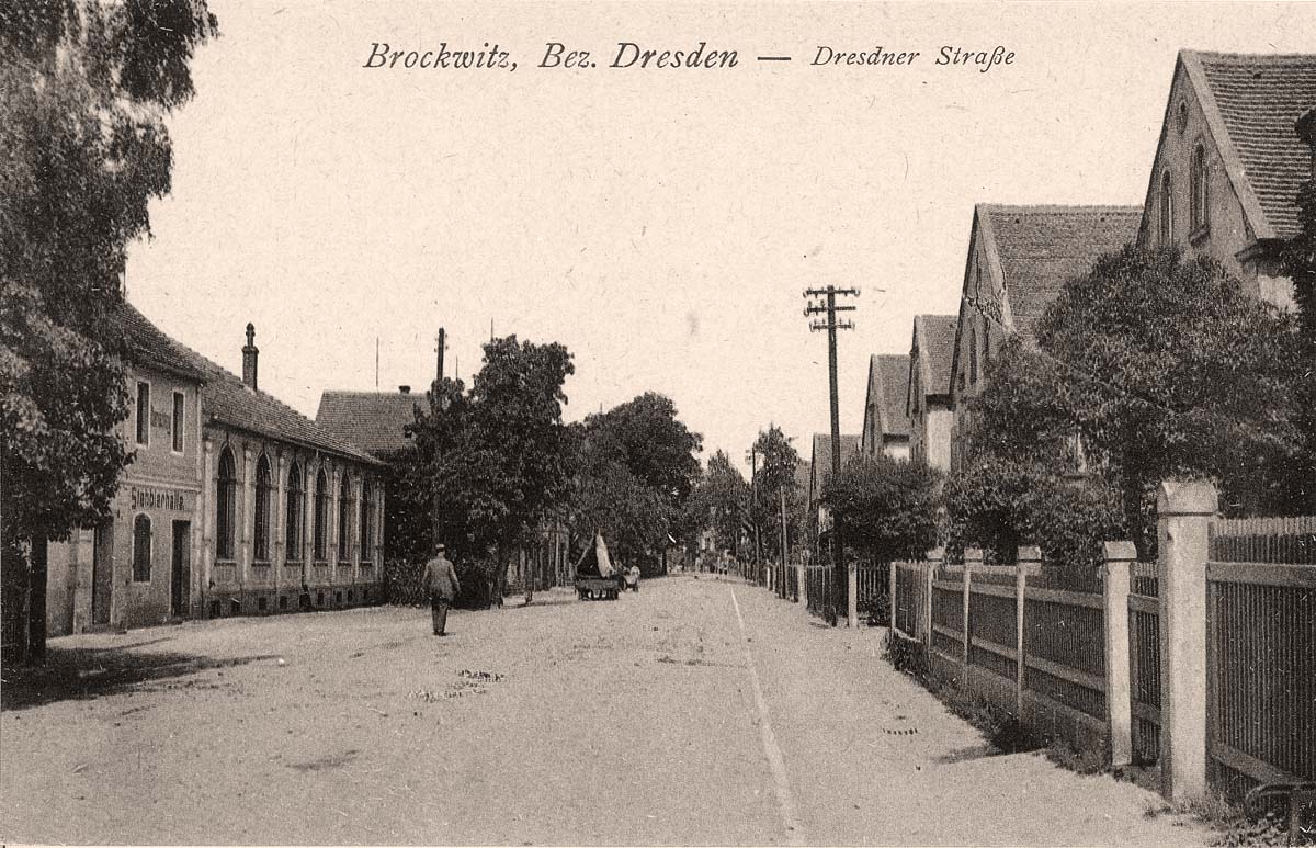Coswig (Sachsen). Brockwitz - Dresdner Straße, 1918