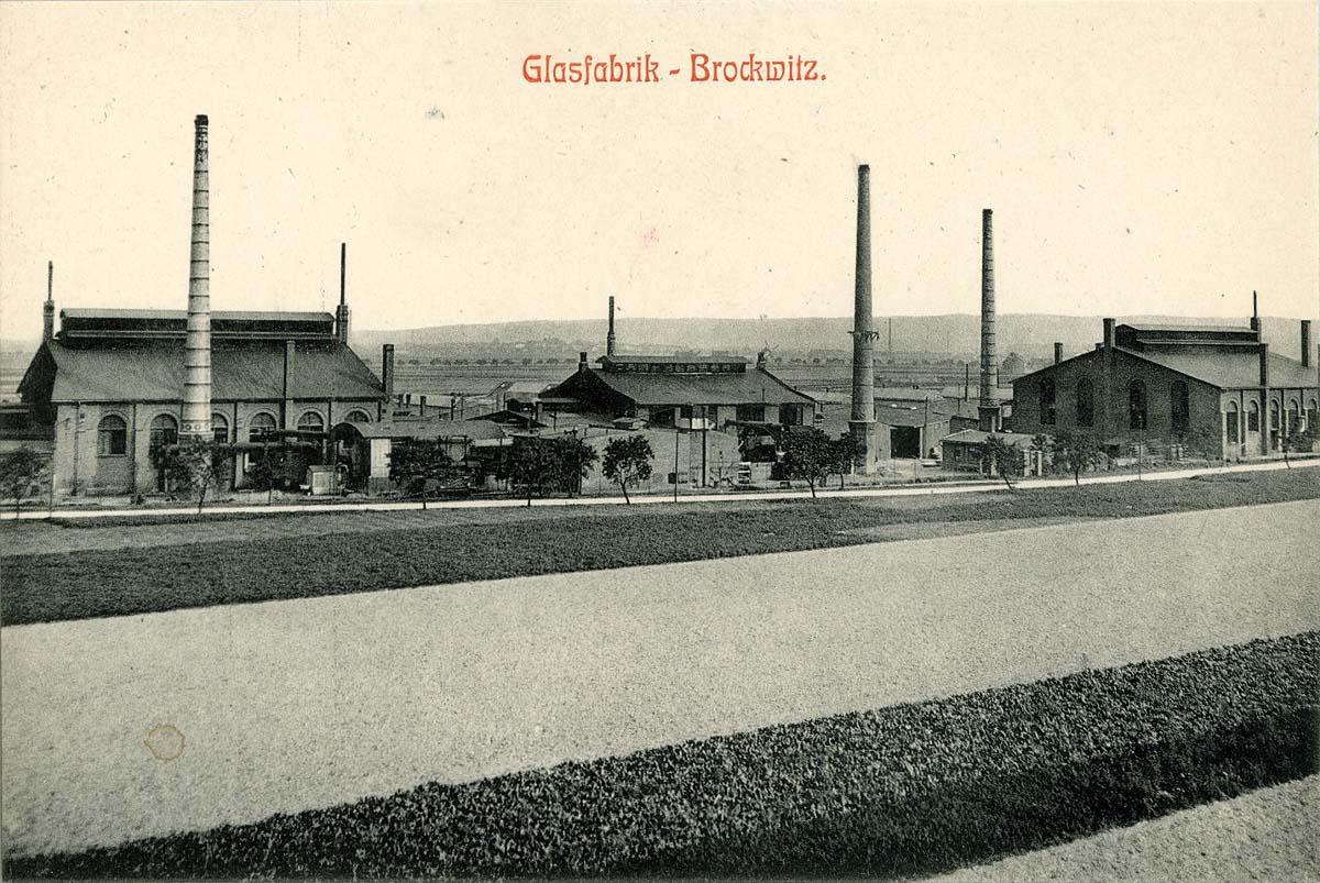 Coswig (Sachsen). Brockwitz - Glasfabrik, 1911