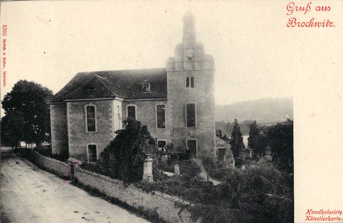 Coswig (Sachsen). Brockwitz - Kirche, 1899