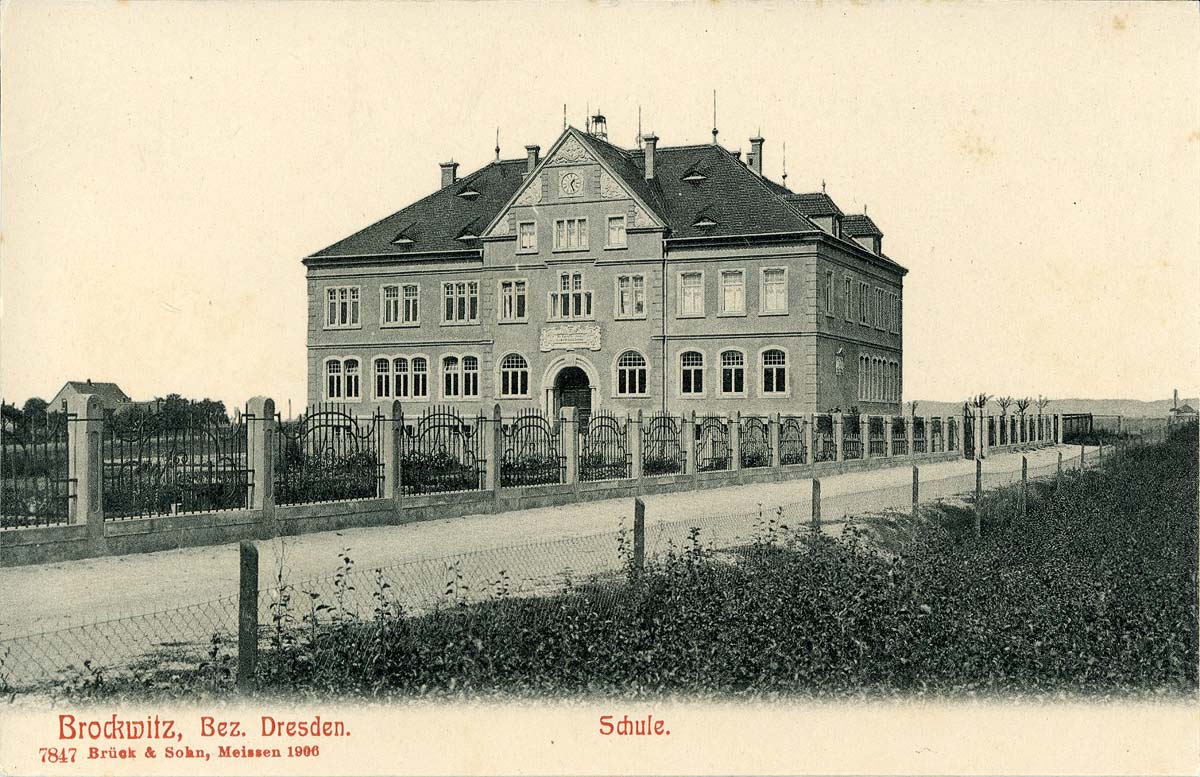 Coswig (Sachsen). Brockwitz - Schule, 1906