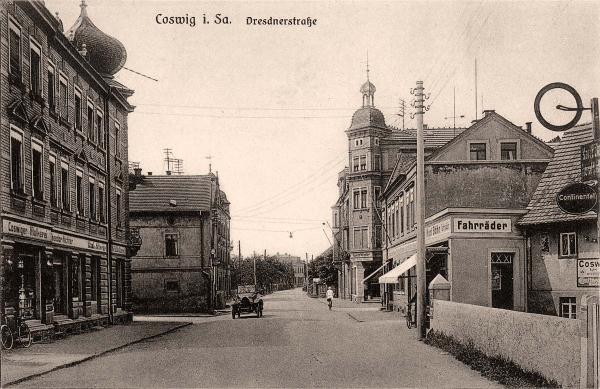 Coswig (Sachsen). Dresdner Straße, 1926