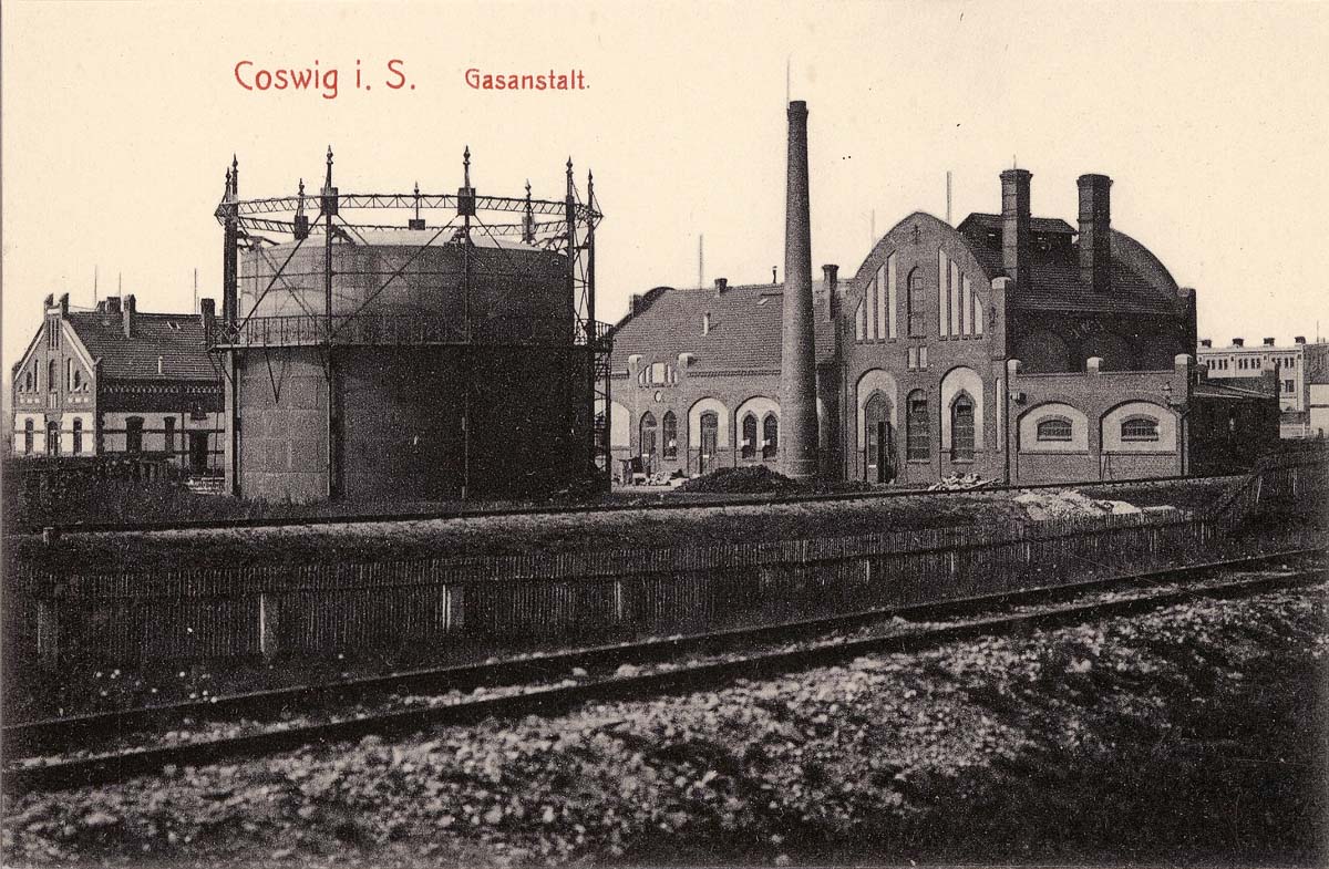 Coswig (Sachsen). Gasanstalt, 1908