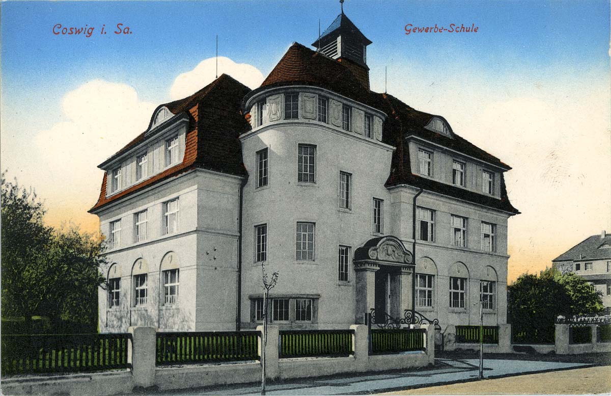 Coswig (Sachsen). Gewerbeschule, 1915