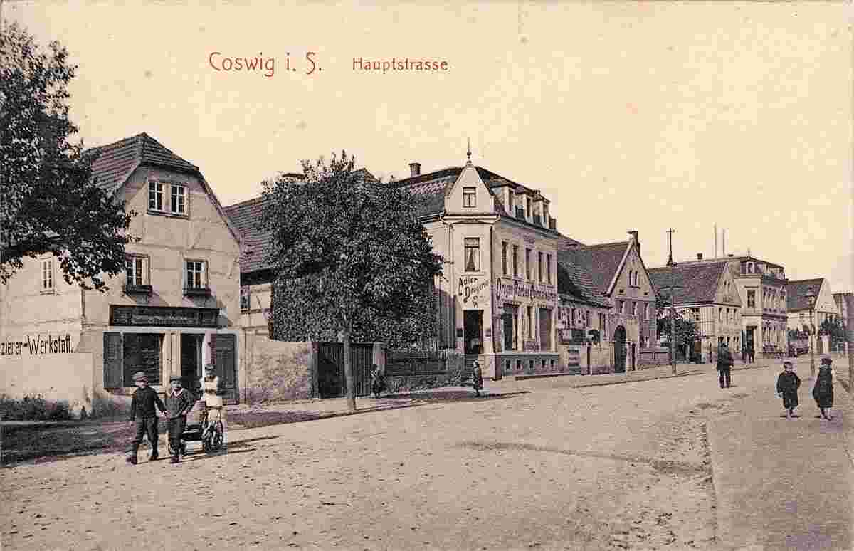 Coswig. Hauptstraße, 1908