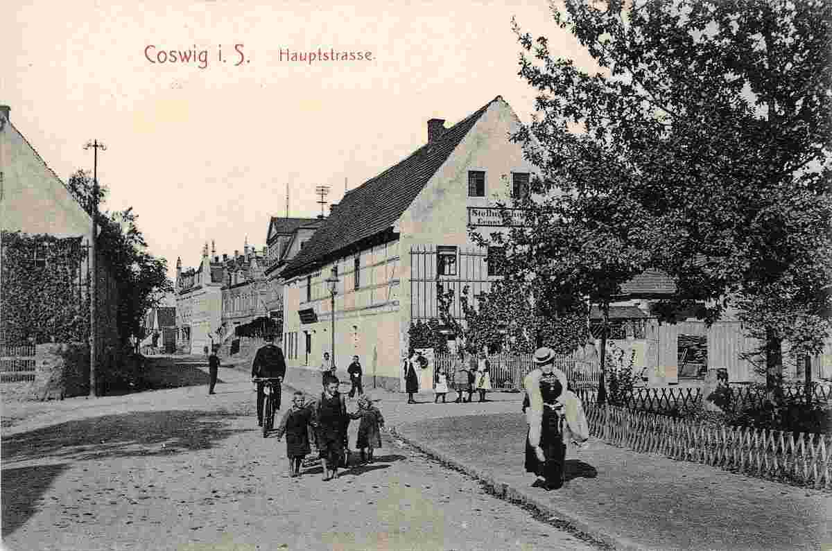 Coswig. Hauptstraße, 1908