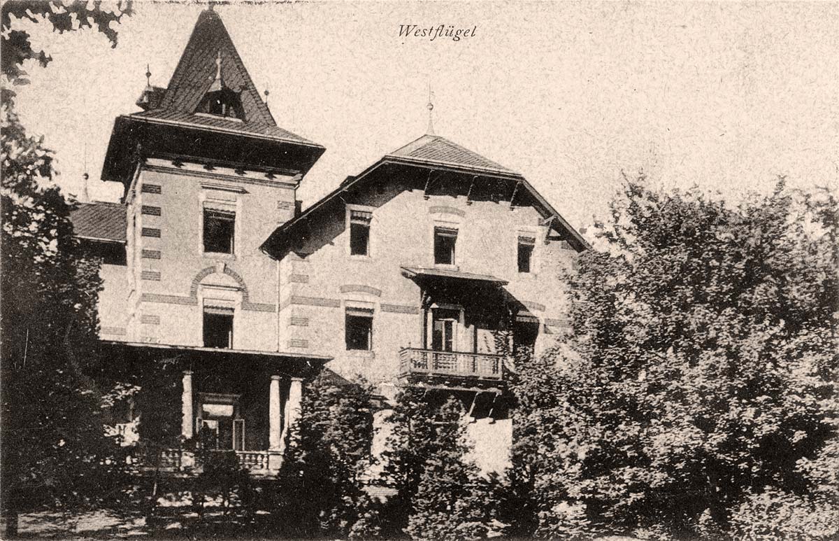 Coswig (Sachsen). Heilstätte Lindenhof, Westflügel, 1920