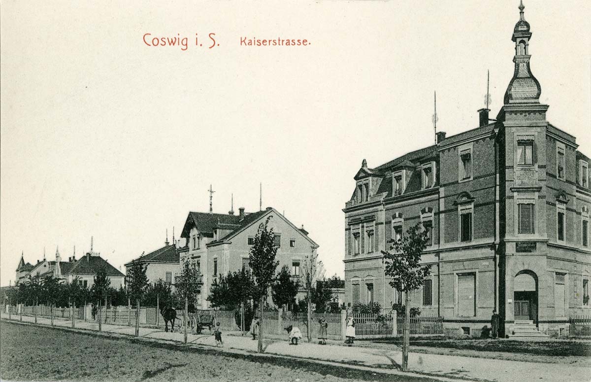 Coswig (Sachsen). Kaiserstraße, 1908