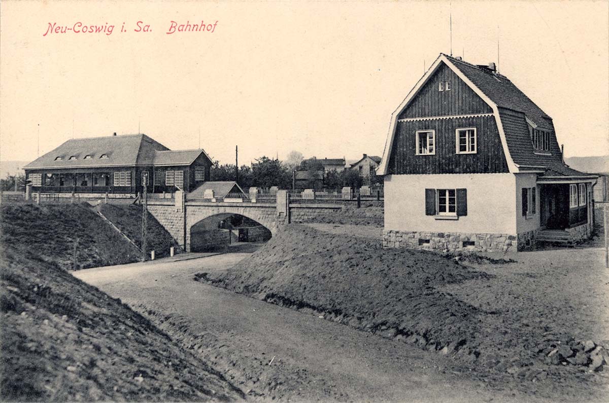 Coswig (Sachsen). Neucoswig - Bahnhof, 1913