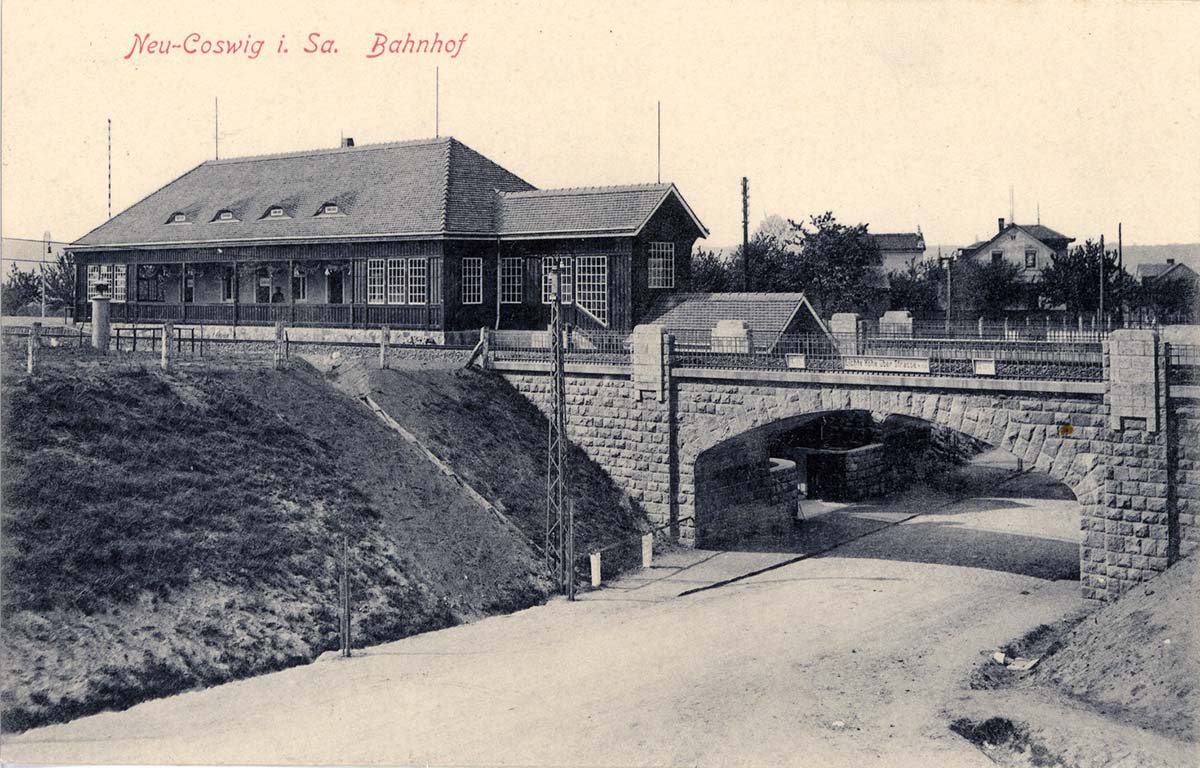 Coswig (Sachsen). Neucoswig - Bahnhof, 1913