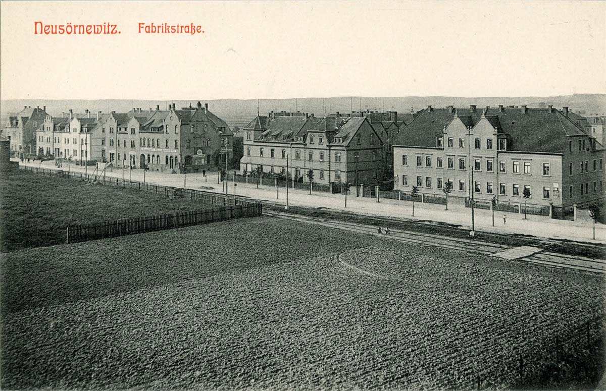 Coswig (Sachsen). Neusörnewitz - Fabrikstraße, 1911