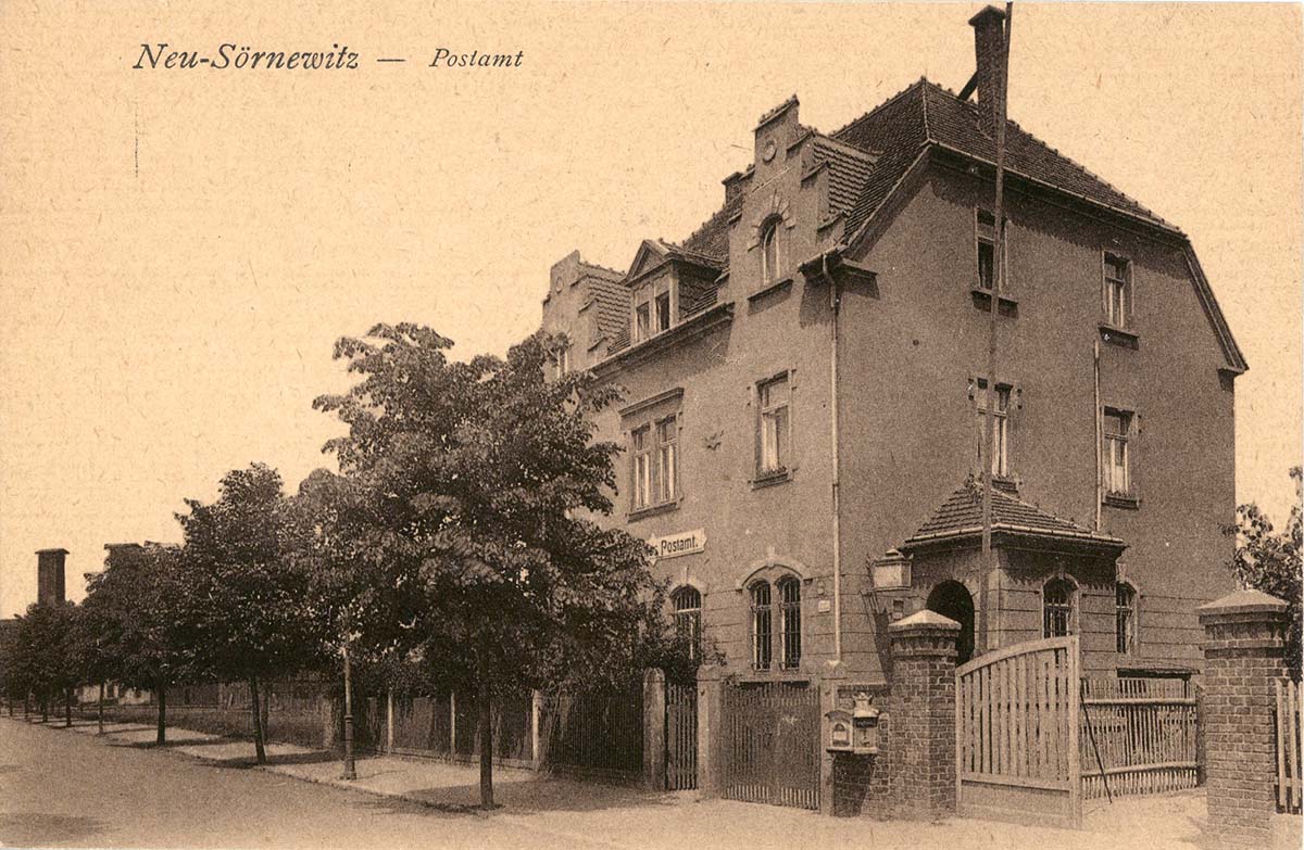 Coswig (Sachsen). Neusörnewitz - Kaiserliches Postamt, 1918