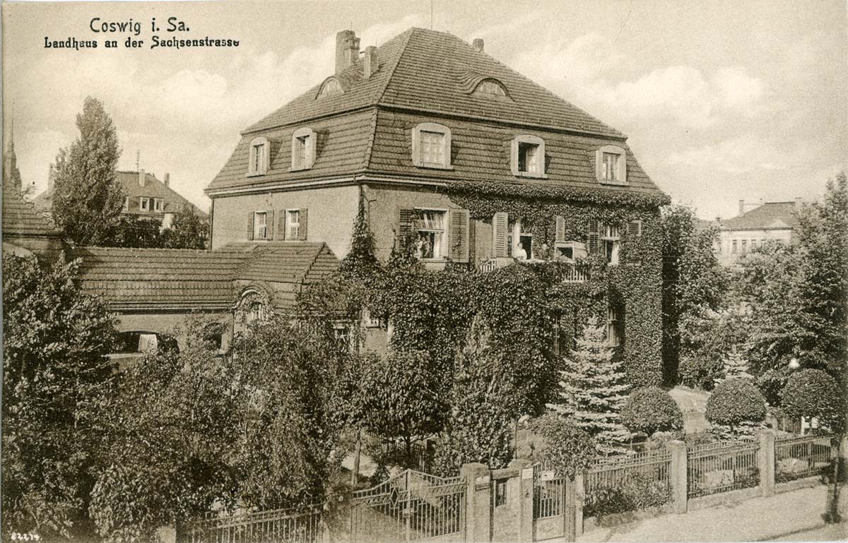 Coswig (Sachsen). Sachsenstraße, Landhaus, 1917