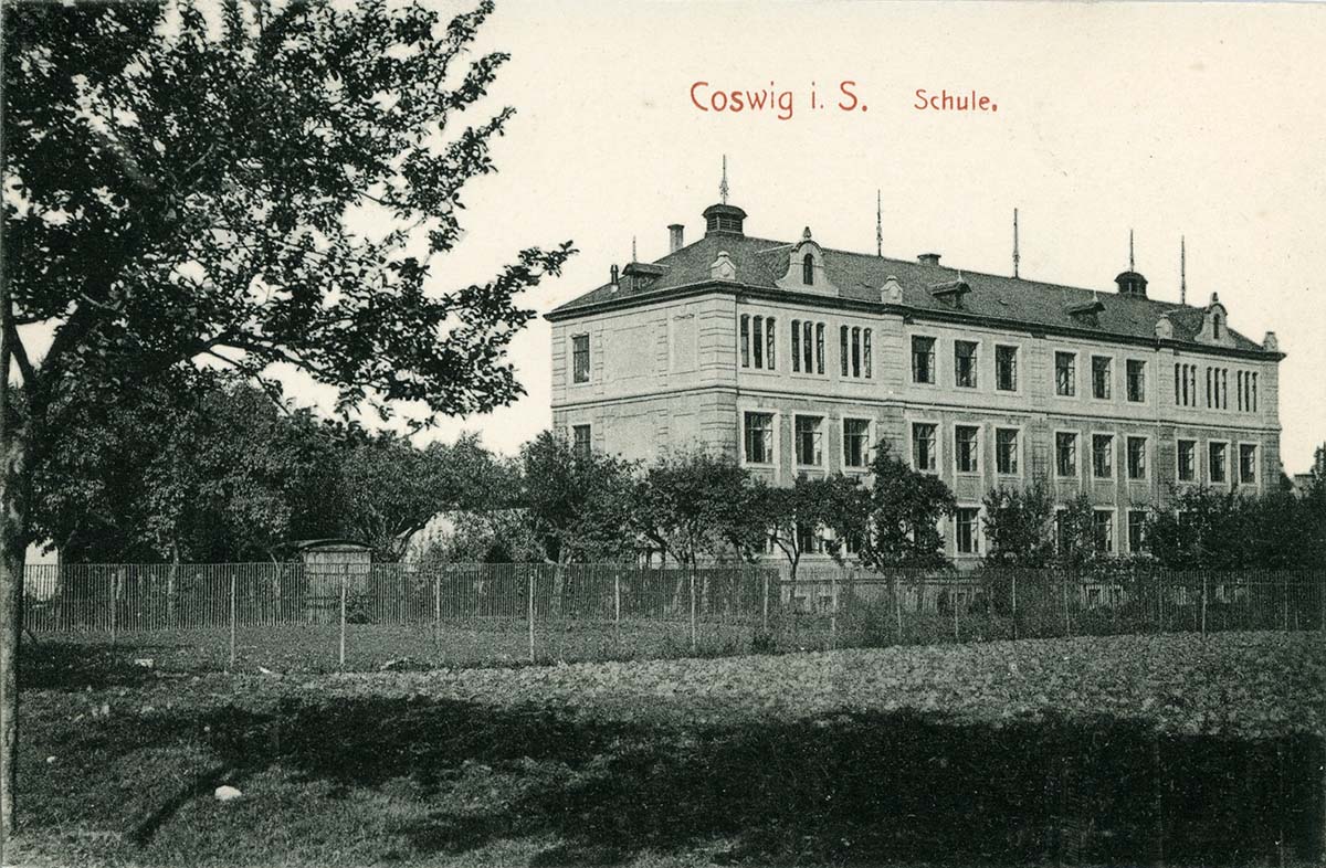Coswig (Sachsen). Schule, 1908