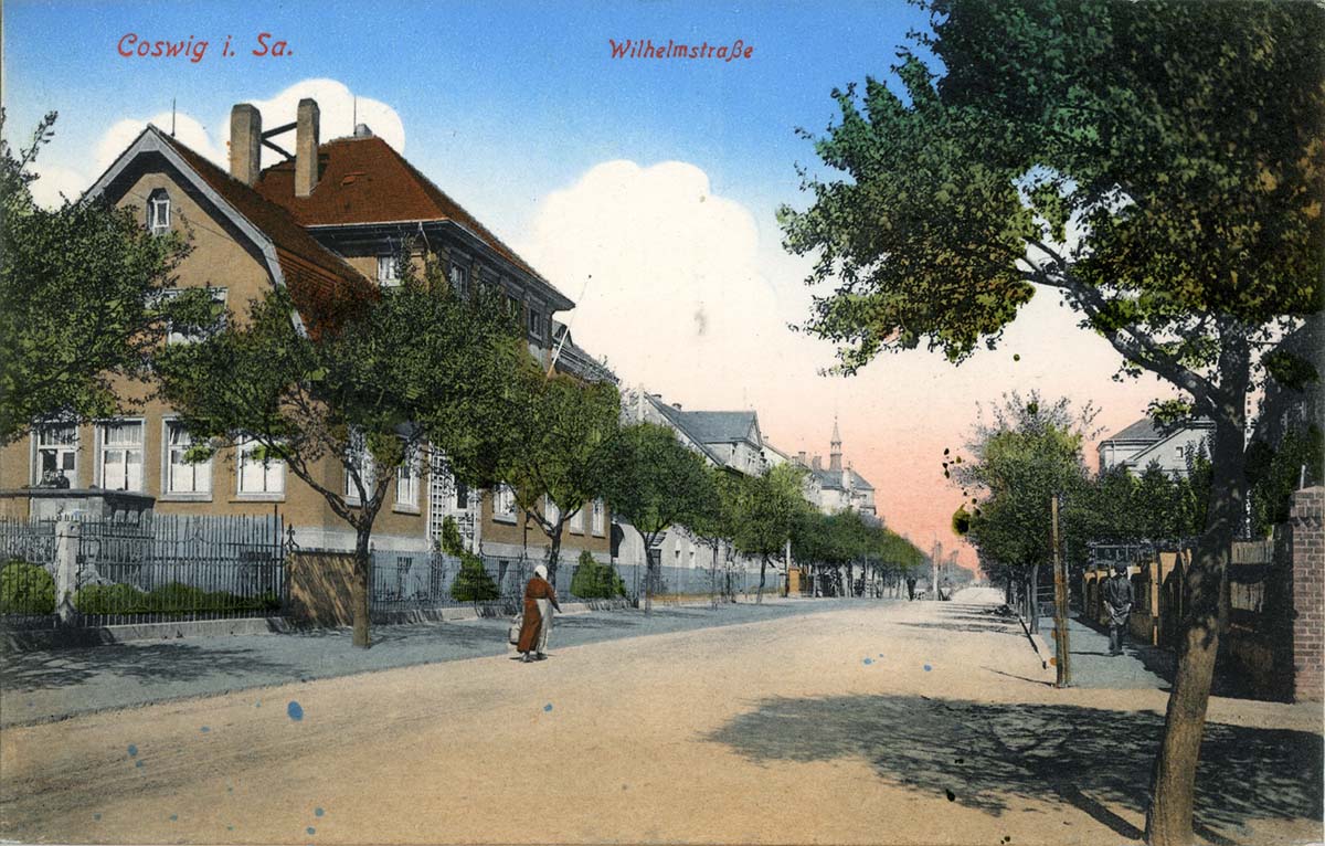 Coswig (Sachsen). Wilhelmstraße, 1915