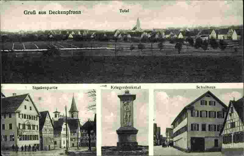 Panorama von Deckenpfronn, Kriegerdenkmal