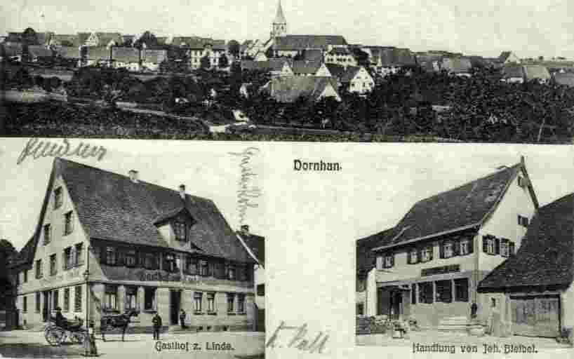 Dornhan. Gasthof zur Linde, Handlung Bleibel, 1907