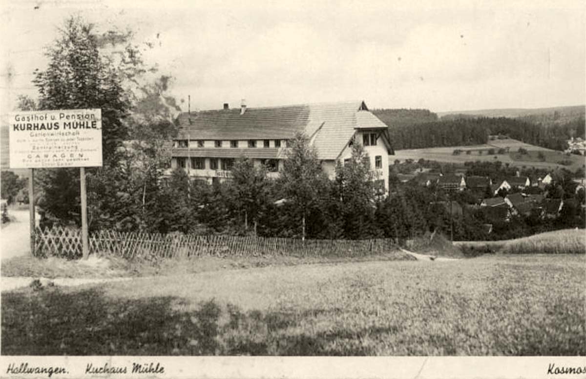 Dornstetten. Hallwangen - Gasthaus und Pension 'Kurhaus Mühle', 1938