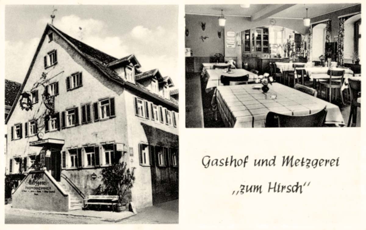 Dörzbach. Gasthof und Metzgerei 'Zum Hirsch', Besitzer Georg Maurer