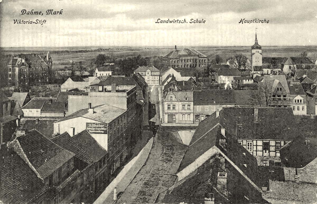 Dahme (Mark). Viktoriastift, Landwirtschaftliche Schule, Hauptkirche, 1914