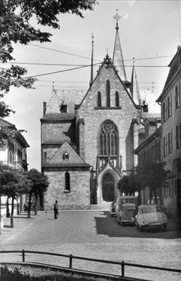 Dieburg. Katholiche Stadtpfarrkirche, um 1960