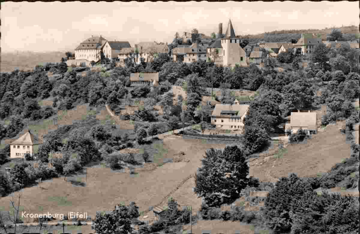 Dahlem. Kronenburg - Blick auf Ort, um 1960
