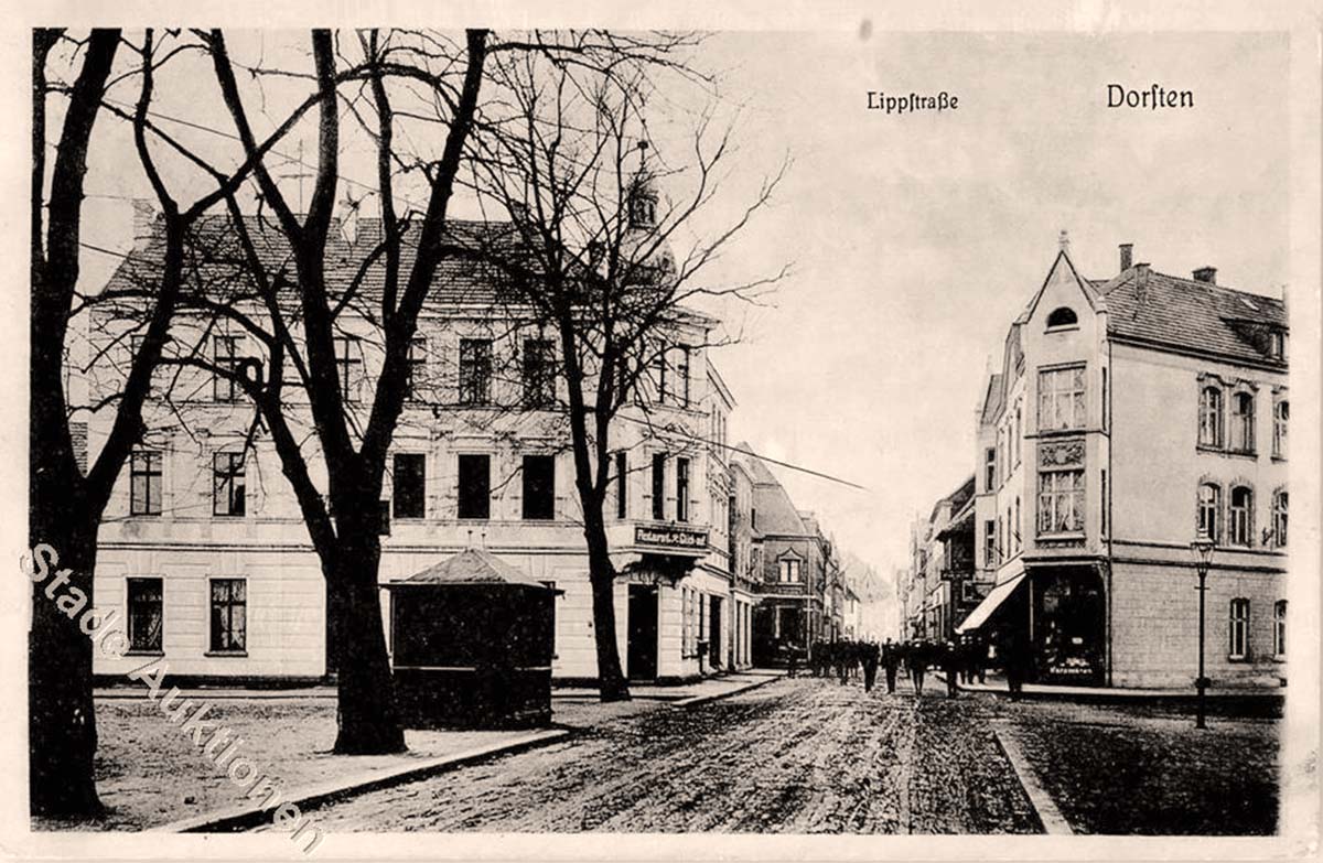 Dorsten. Lippestraße, Gasthaus Glück-Auf, 1909