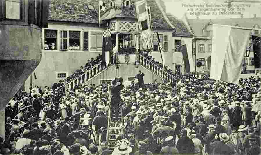 Deidesheim. Historische Gaisbockversteigerung am Pfingstdienstag