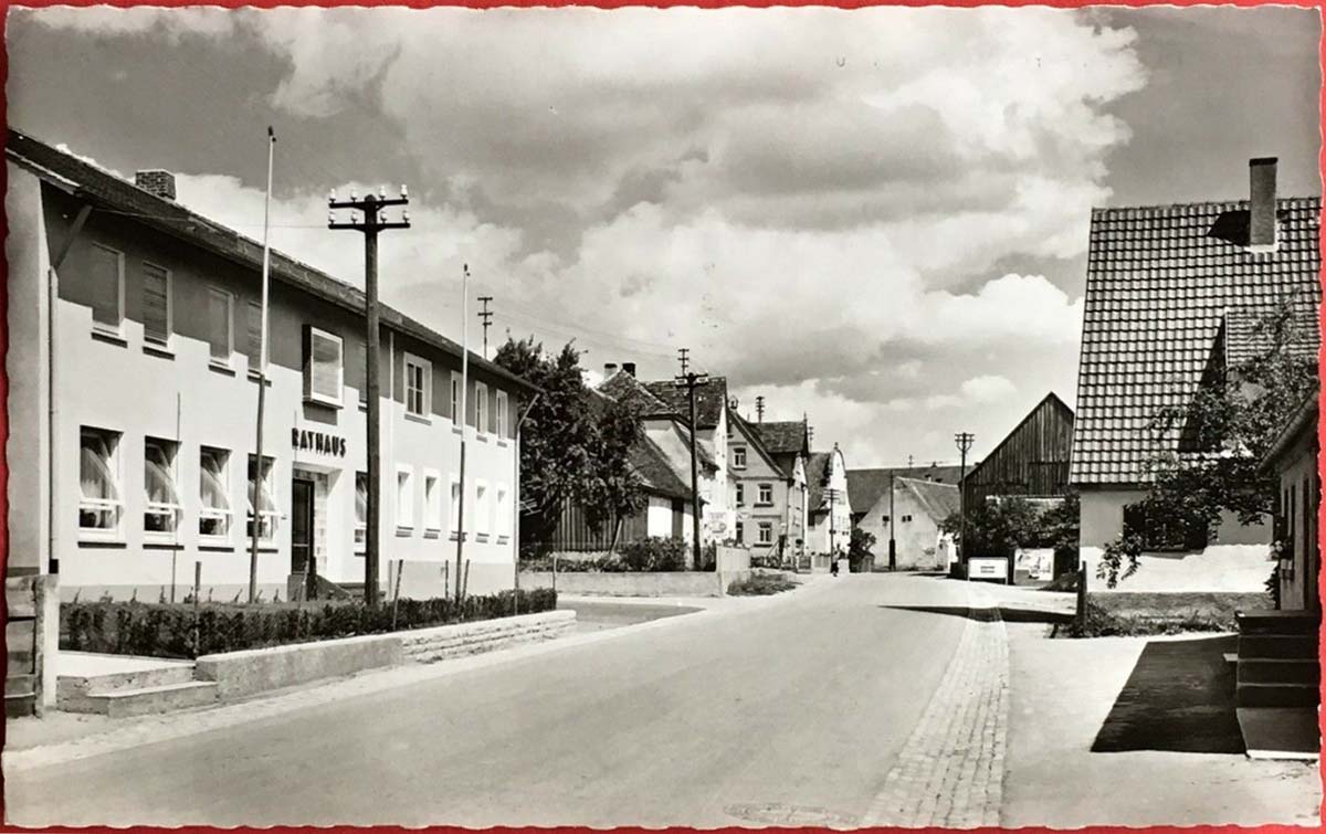 Ellenberg (Württemberg). Straße am Rathaus, 1960