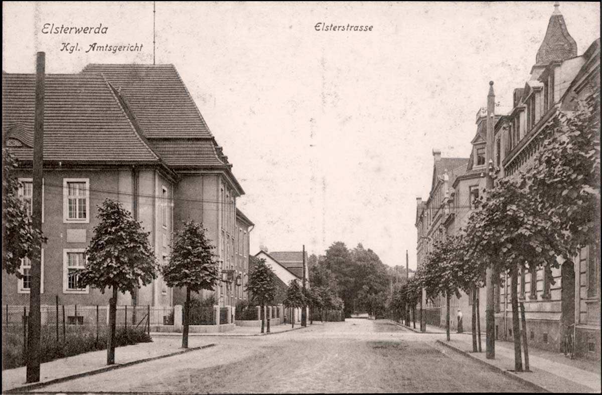 Elsterwerda. Elsterstraße, Königliche Amtsgericht, 1914