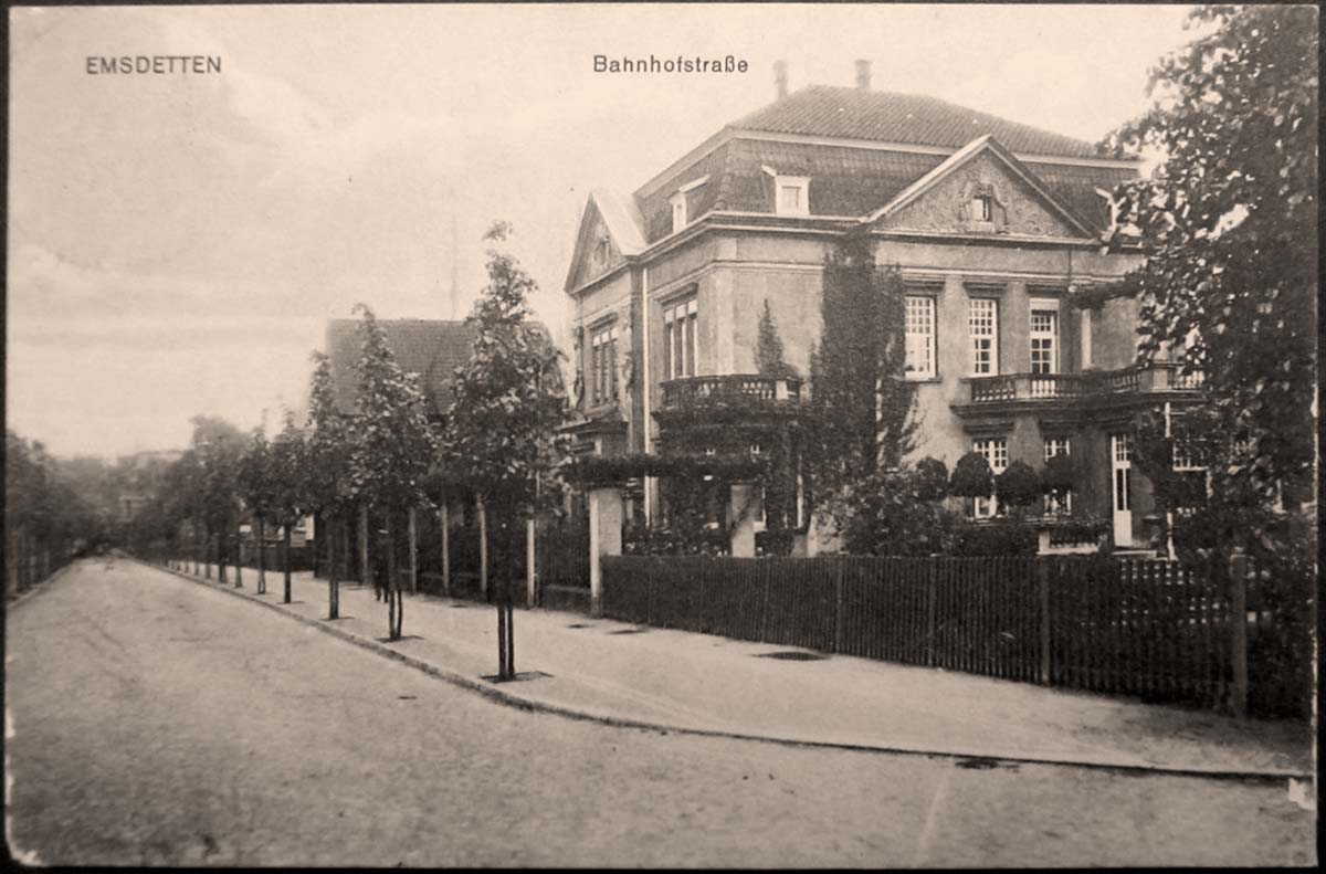Emsdetten. Bahnhofstrasse, 1915