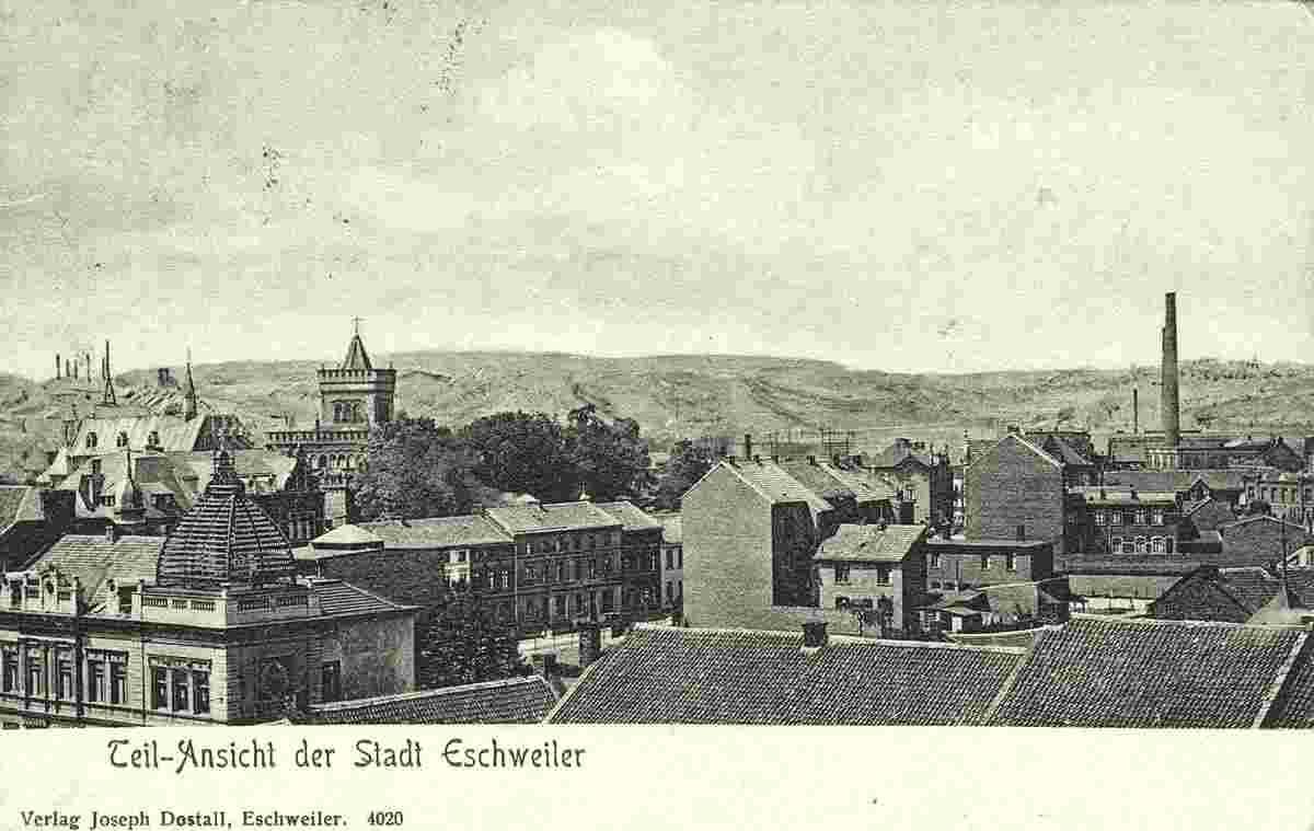 Eschweiler. Panorama der Stadt, 1910