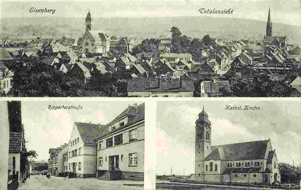 Eisenberg. Ripperter Straße und katholische Kirche