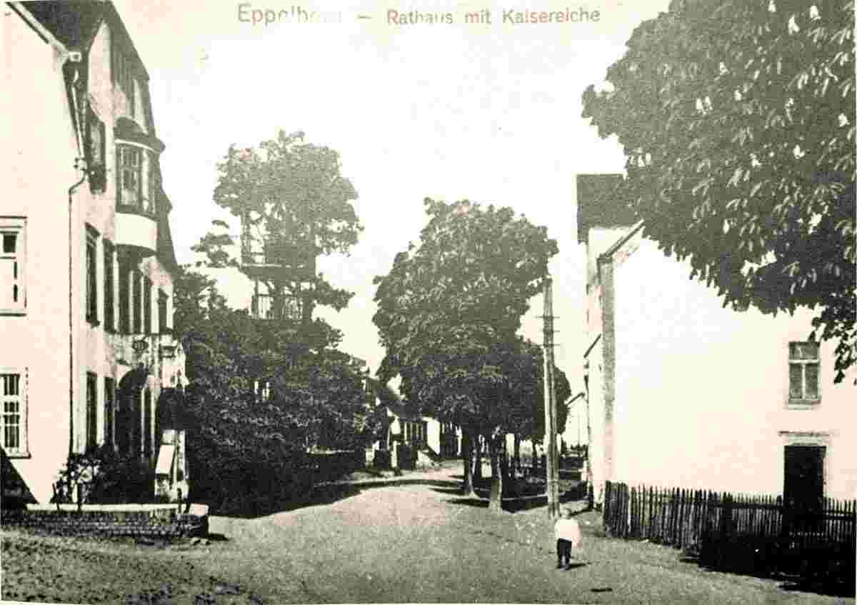 Eppelborn. Kaisereiche, Rathaus um 1920