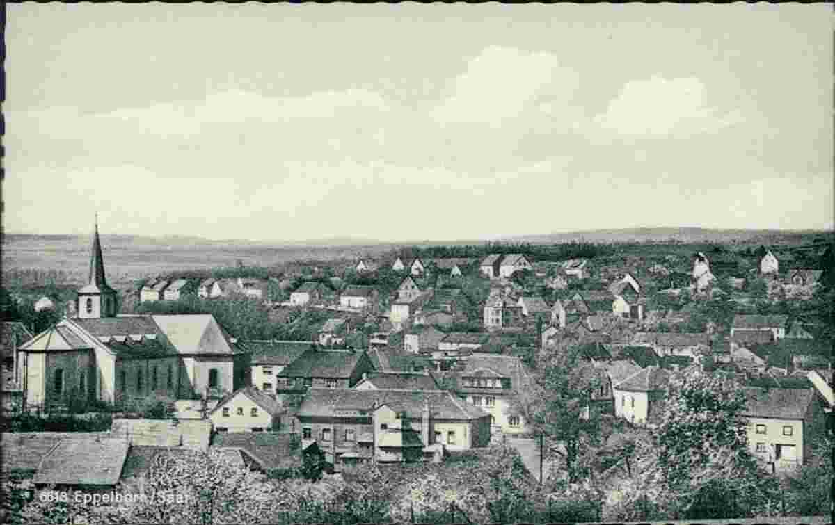 Panorama von Eppelborn, 1960er Jahre