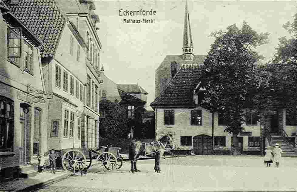 Eckernförde. Rathaus-Markt, 1919