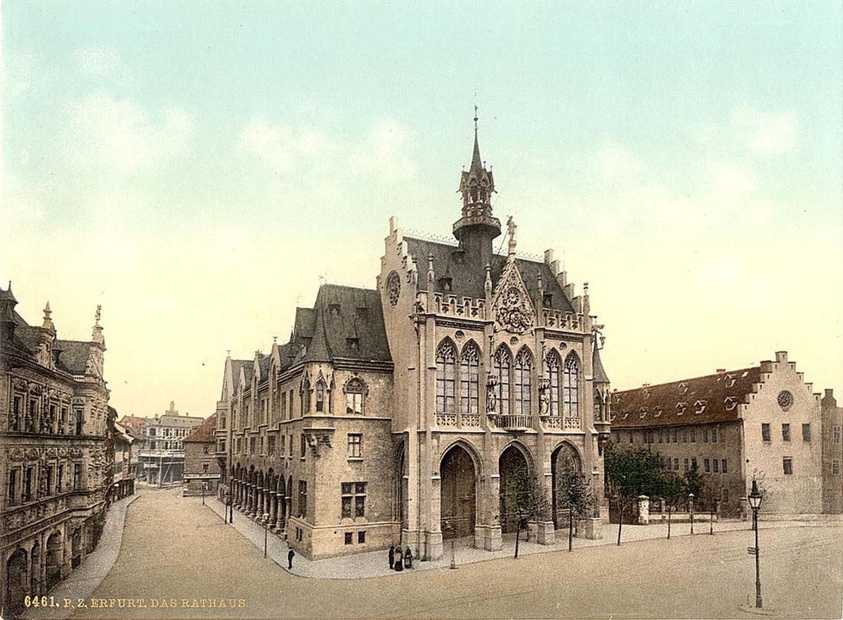 Erfurt. Rathaus, um 1890