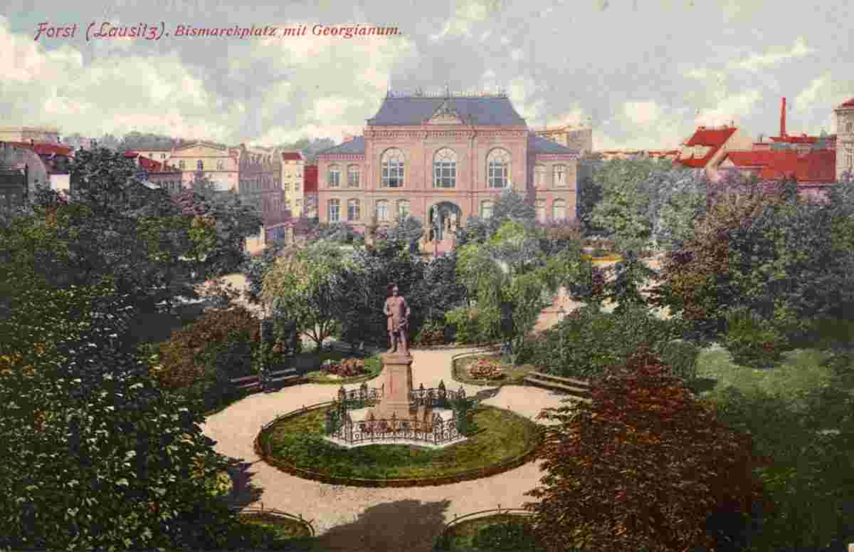 Forst. Bismarckplatz mit Georgianum (Gymnasium)