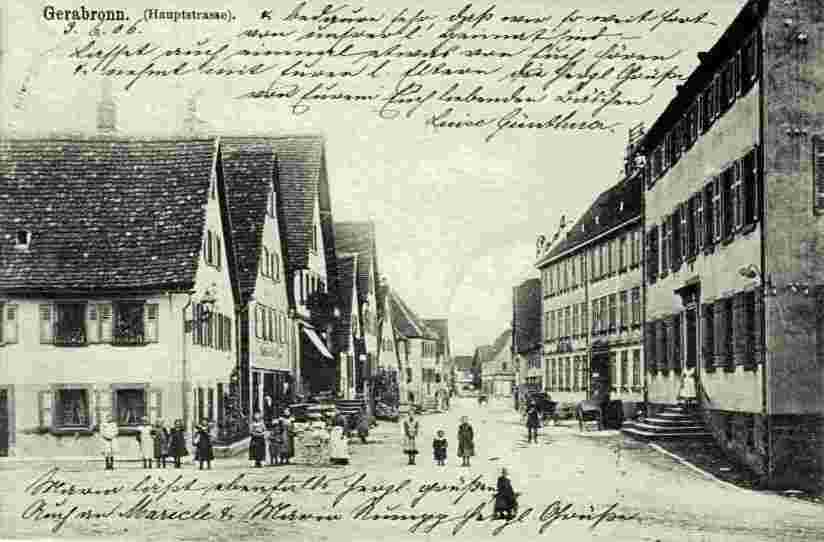 Gerabronn. Hauptstraße, Königliche Oberamt, 1906