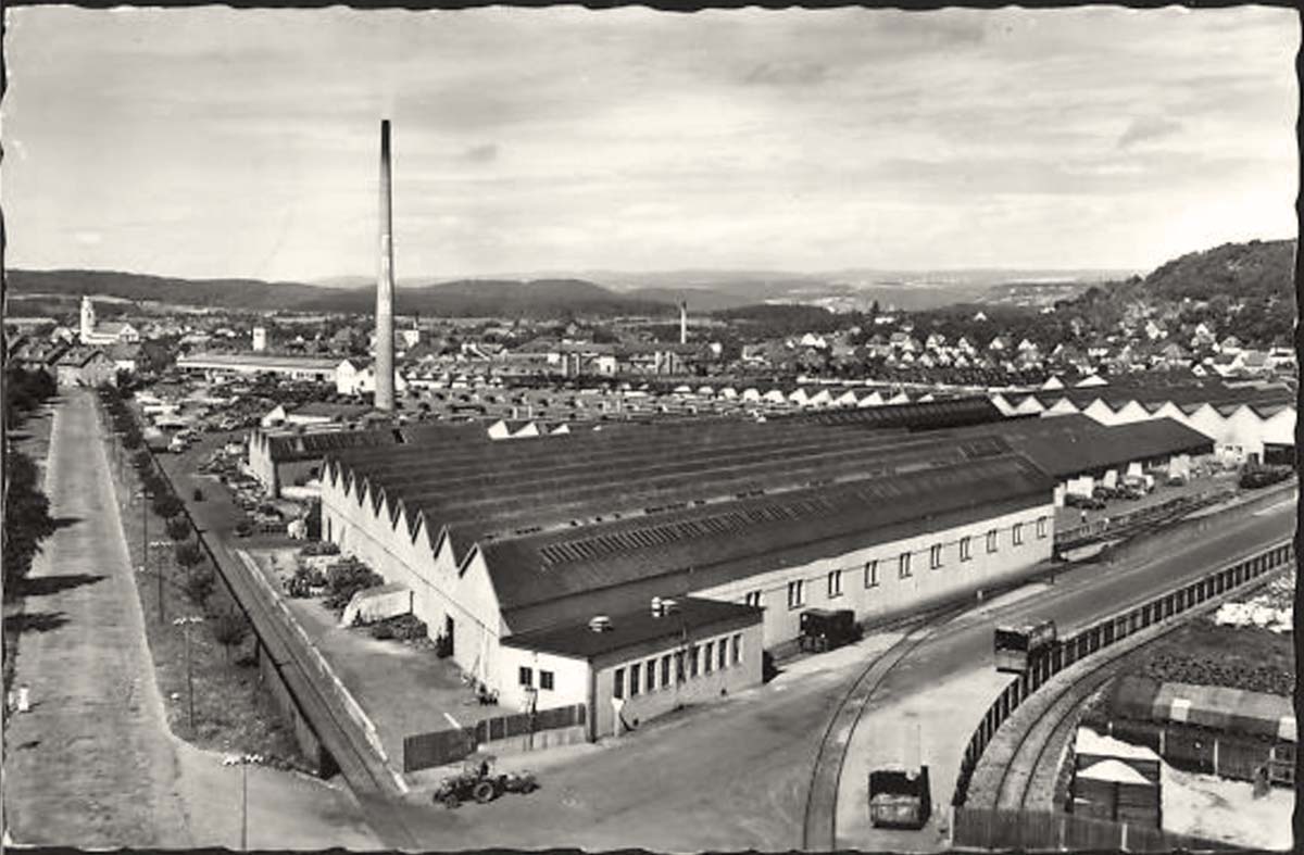 Gottmadingen. Maschinenfabrik Fahr aus der Vogelschau