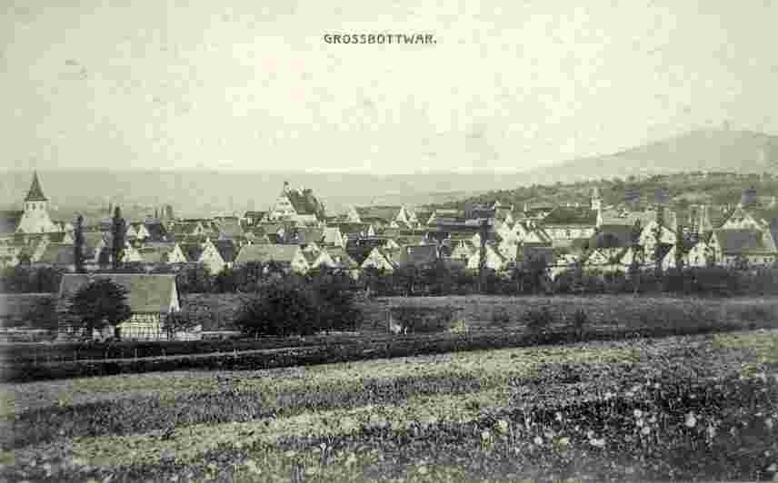 Großbottwar. Panorama der Stadt, 1909