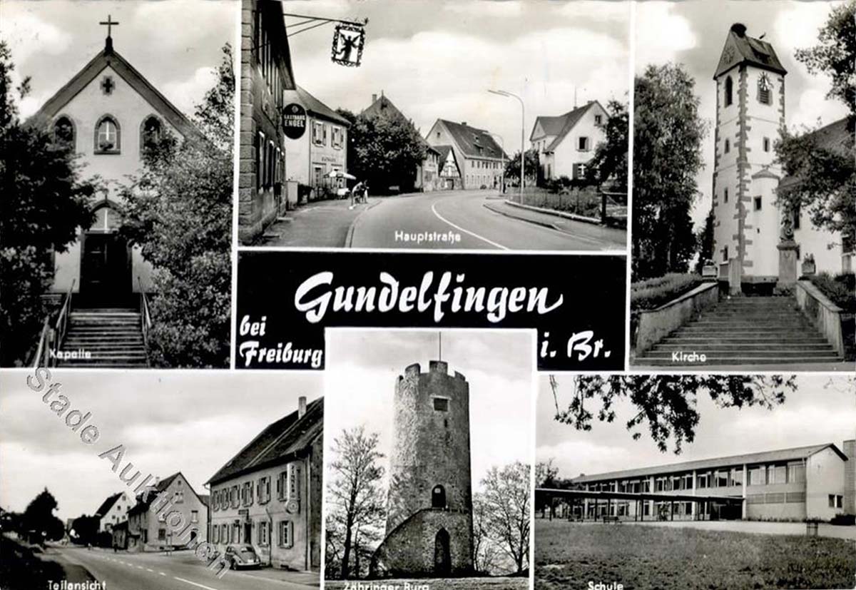 Gundelfingen (Breisgau). Gundelfingen - Kapelle, Hauptstra�e, Kirche, Schule