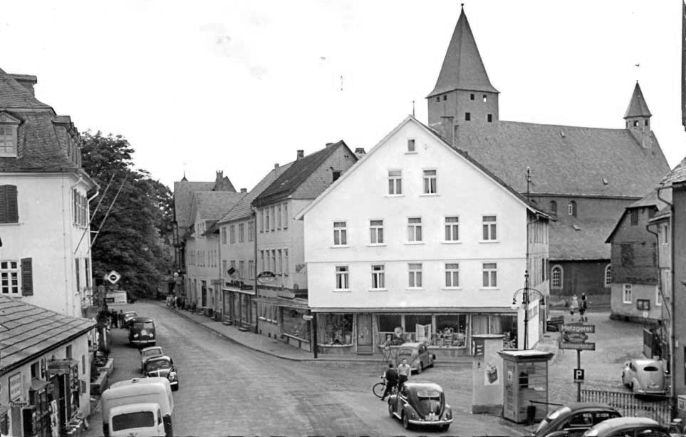Gladenbach. Panorama der Stadt, 1958