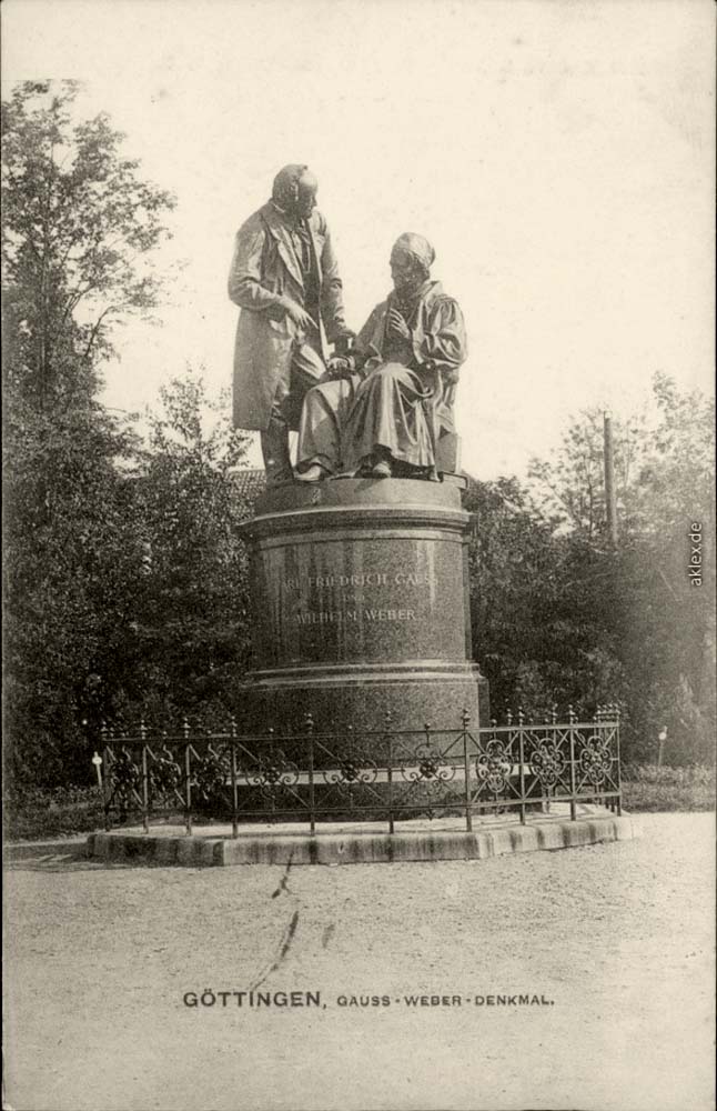 Göttingen. Denkmal aus Carl Friedrich Gauß und Wilhelm Eduard Weber, 1910