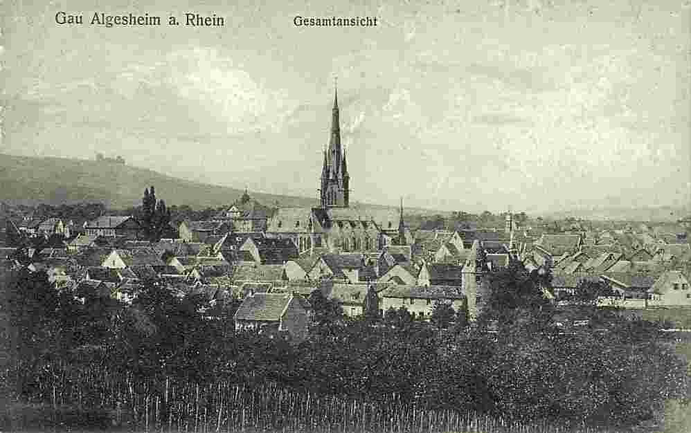 Gau-Algesheim. Panorama der Stadt